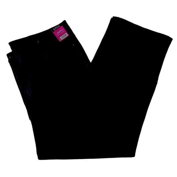 Buffalo David Bitton Denim - Buffalo David Bitton Womens Black Straight Leg Stretch Jeans Waist is 22 XXXL